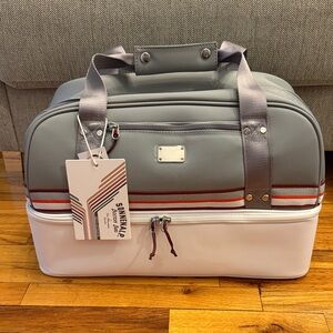 Stylish Gray and White Travel Bag